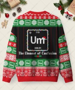 Alternative view of UM Humour Ugly Christmas Fuzzy Fleece Sweatshirt