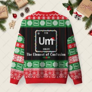 Alternative view of UM Humour Ugly Christmas Fuzzy Fleece Sweatshirt