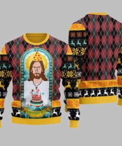 Alternative view of Unique Jesus Birthday Boy Ugly Sweater Christmas 2025