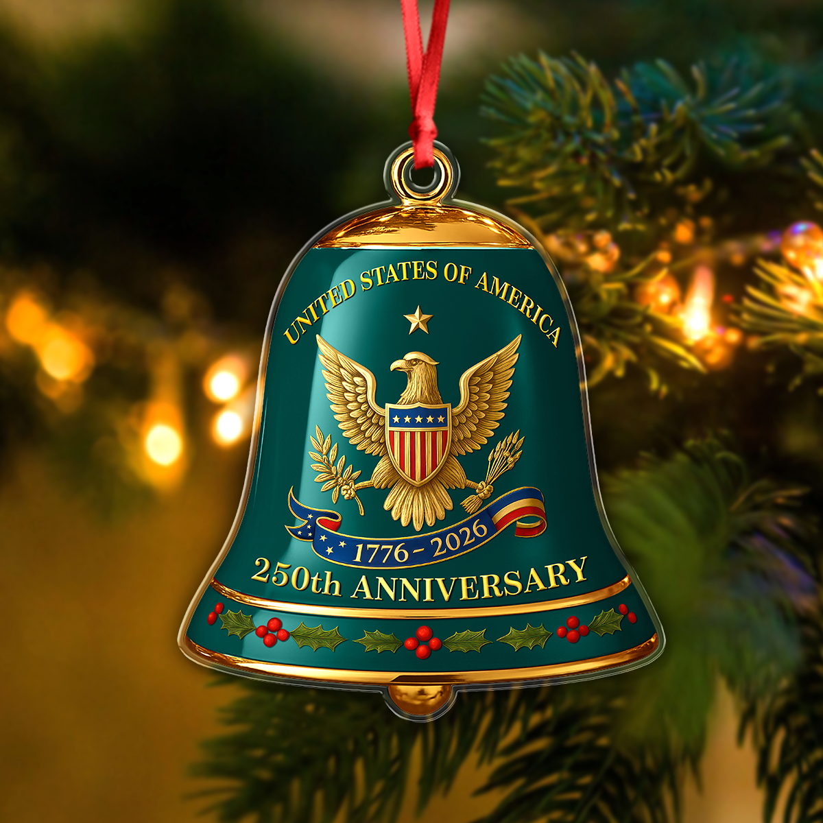 United State of America 250th Anniversary Bell Acrylic Ornament CH07 899184 - Image 3