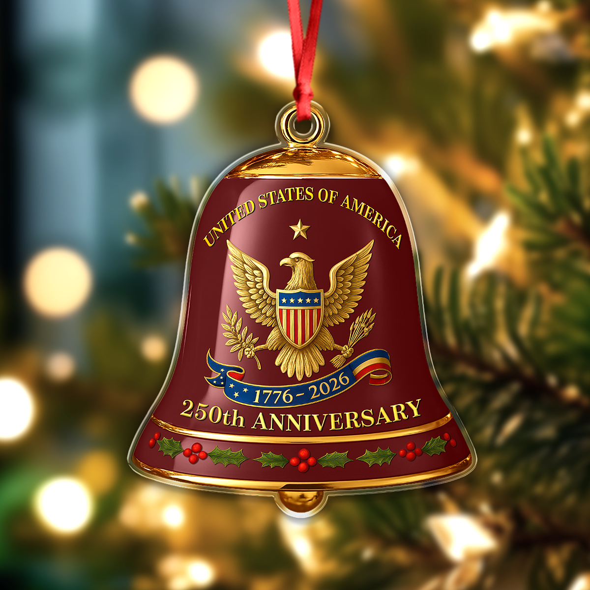 United State of America 250th Anniversary Bell Acrylic Ornament CH07 899184 - Image 4