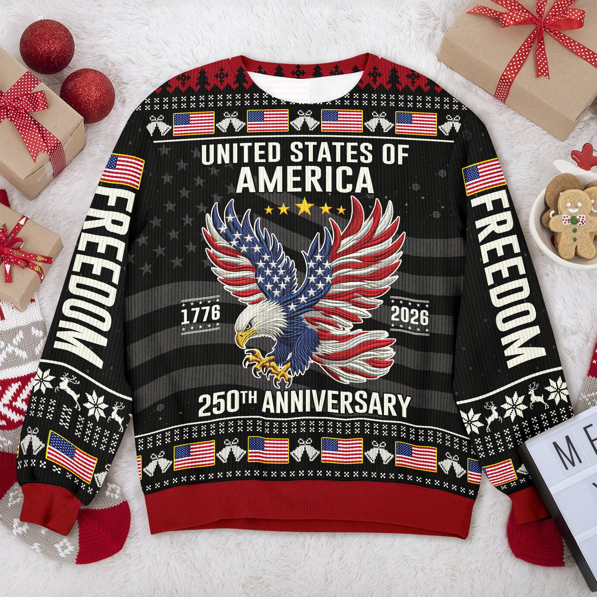 United State Of America Freedom 250 Years Ugly Sweater TH10 896559