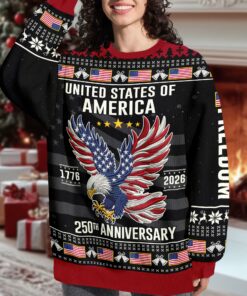 Alternative view of United State Of America Freedom 250 Years Ugly Sweater