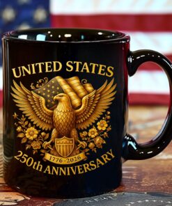 United States 250 Years Anniversary Mug | Patriotic 4th of July 1776-2026 Black Mug
