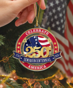 Alternative view of United States 250th Anniversary Acrylic Ornament Celebrate 250th Semiquincentennial America Ornament