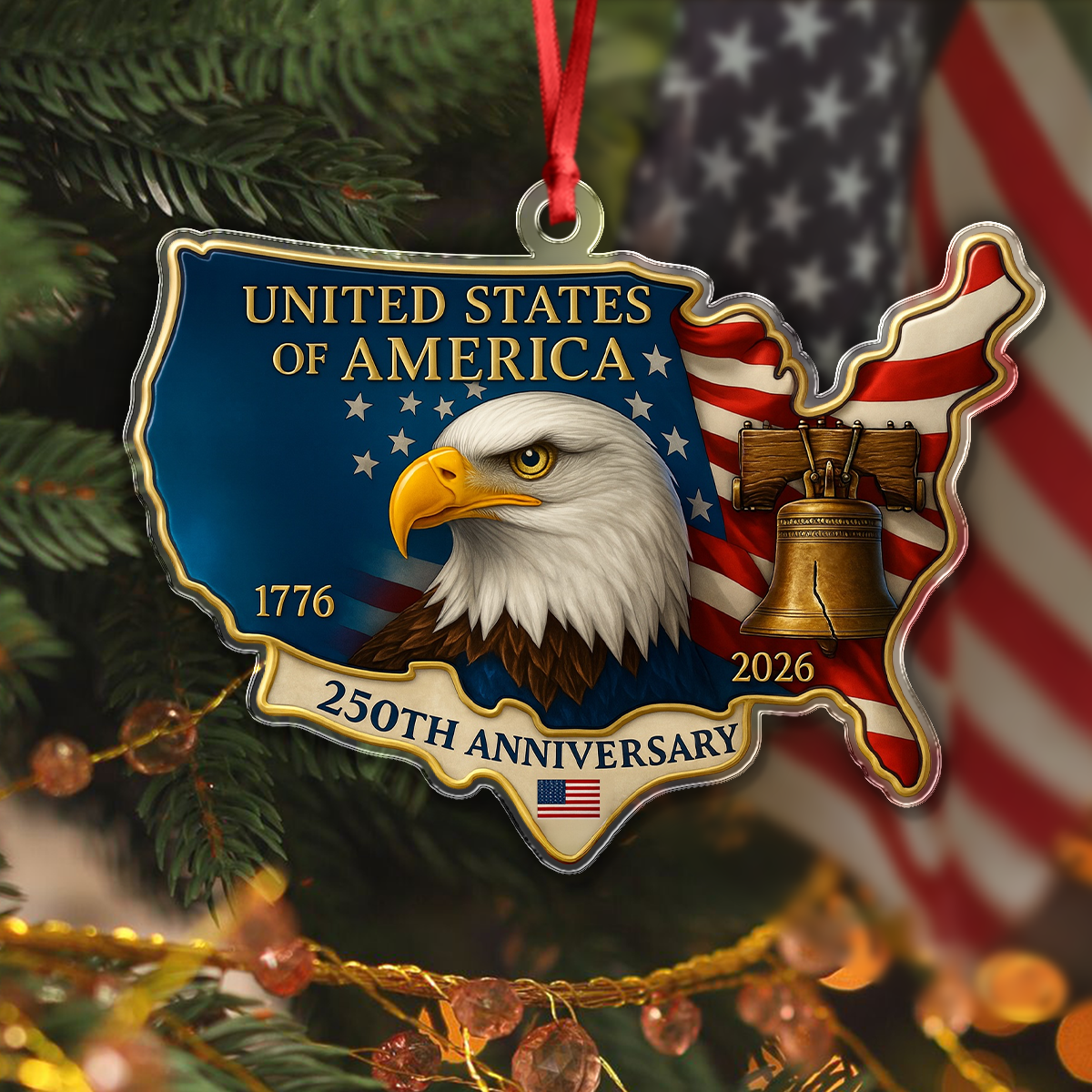 United States 250th Anniversary Acrylic Ornament HA75 897806 - Image 3