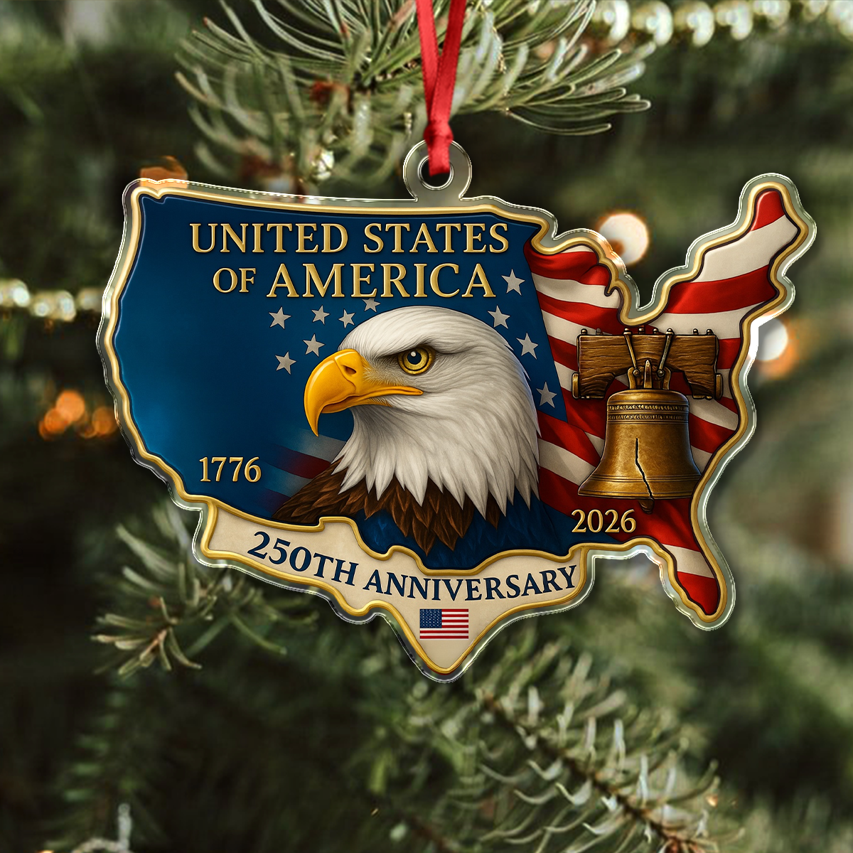 United States 250th Anniversary Acrylic Ornament HA75 897806 - Image 4