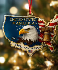 Alternative view of United States 250th Anniversary Acrylic Ornament