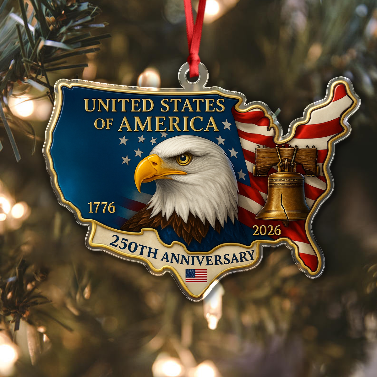United States 250th Anniversary Acrylic Ornament HA75 897806 - Image 5