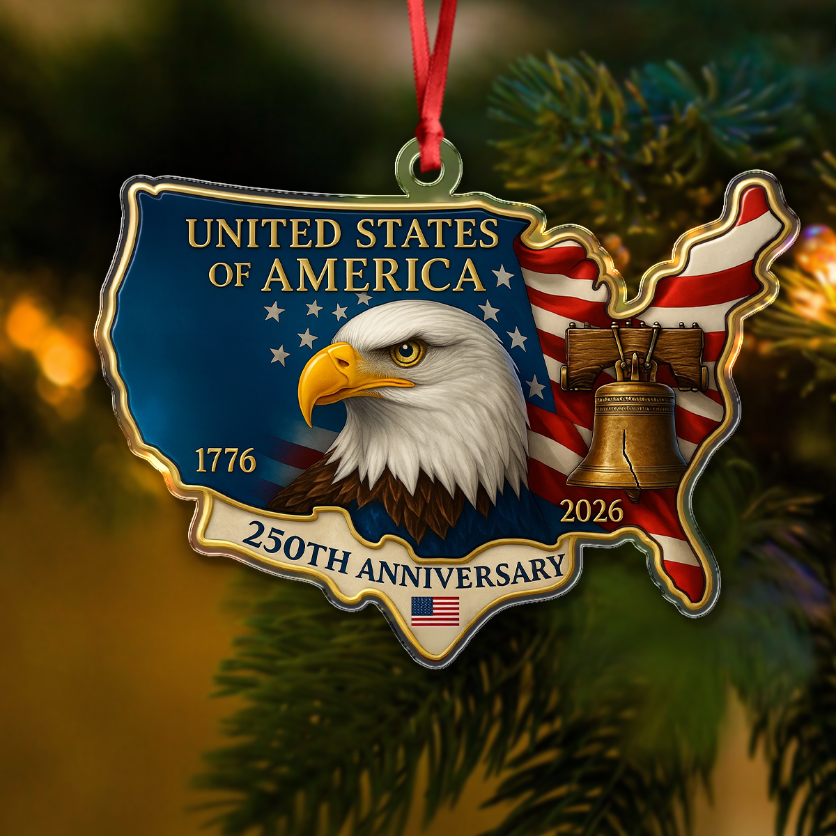 United States 250th Anniversary Acrylic Ornament HA75 897806 - Image 7