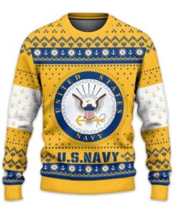 United States NAVY 250th Years Of Service Ugly Christmas Sweater
