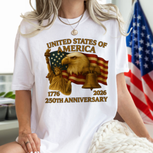 Alternative view of United States Of America 250th Anniversary Bright Shirt HA75 898042