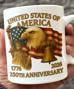Alternative view of United States Of America 250th Anniversary White Mug