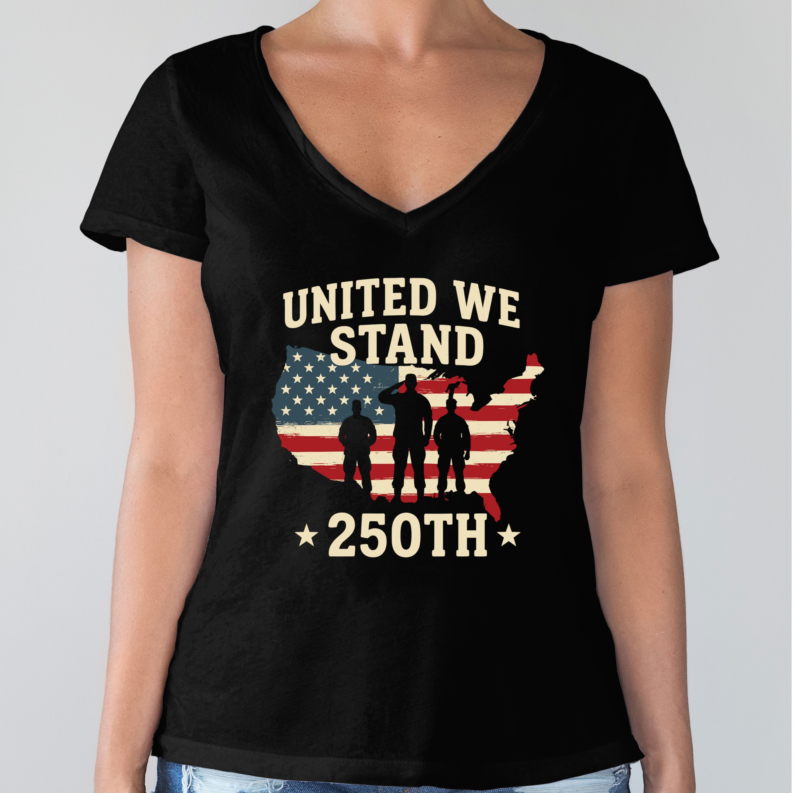United We Stand 250th Anniversary USA Veteran Dark Shirt HA75 897302 - Image 16