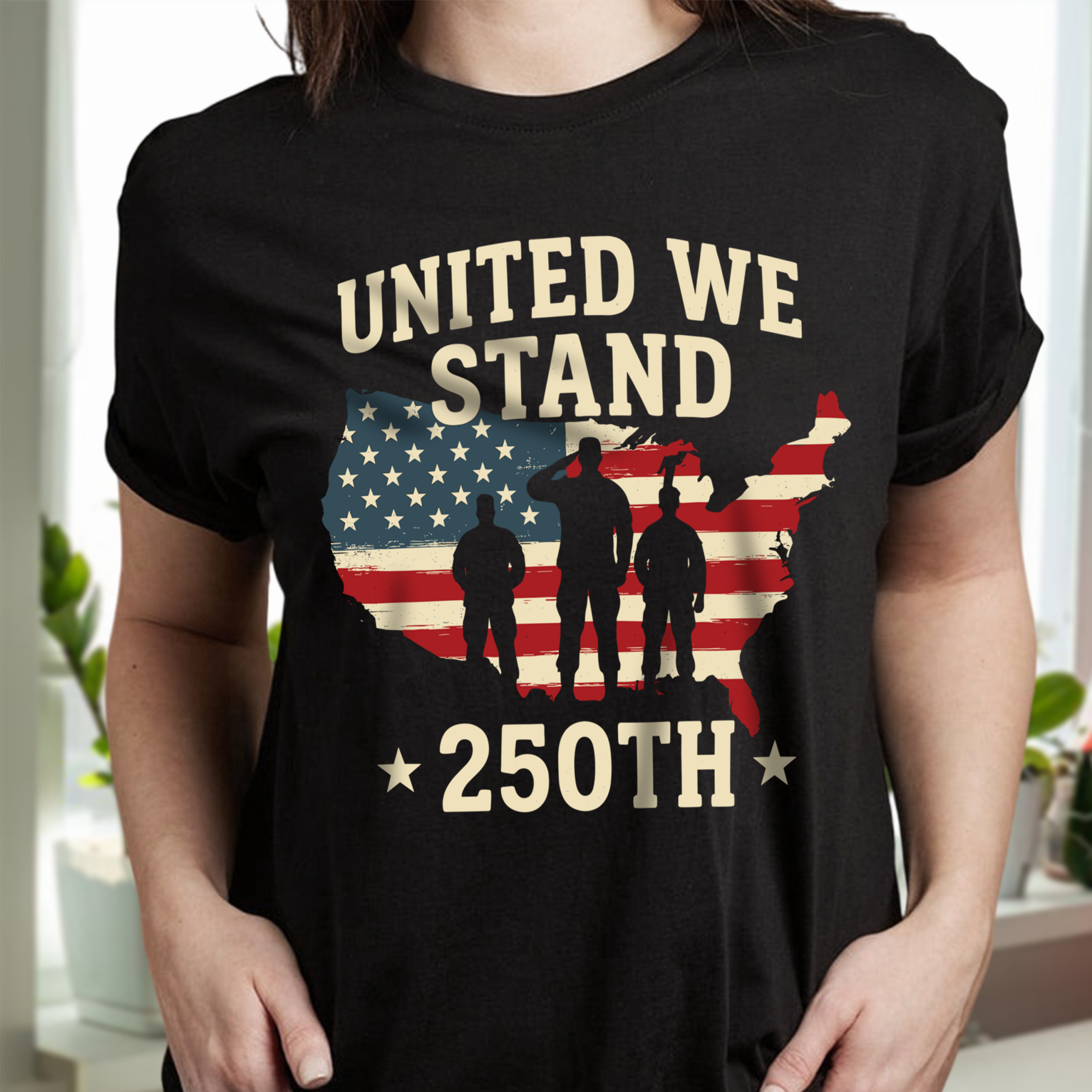 United We Stand 250th Anniversary USA Veteran Dark Shirt HA75 897302 - Image 17