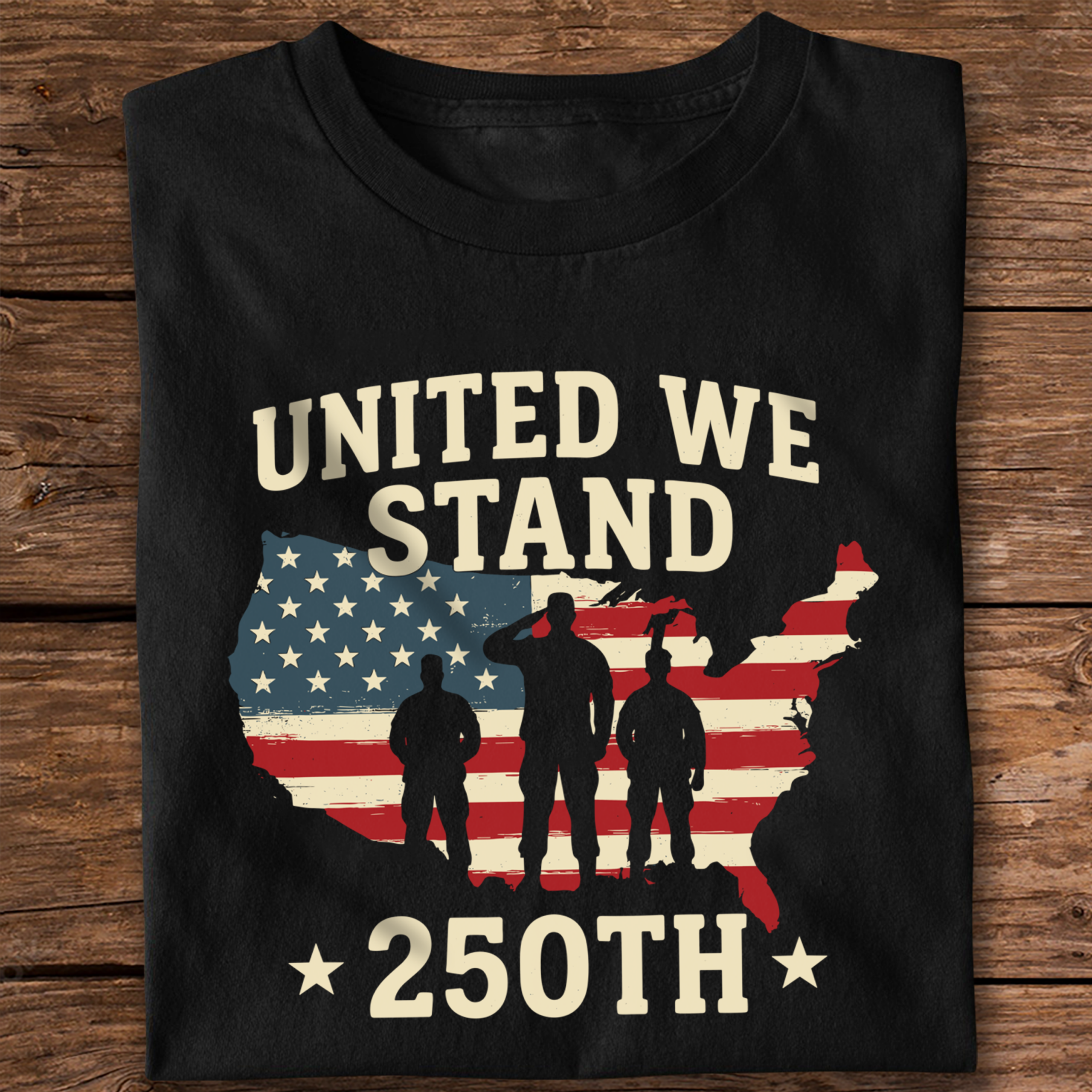United We Stand 250th Anniversary USA Veteran Dark Shirt HA75 897302 - Image 21