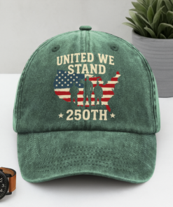 Alternative view of United We Stand 250th Anniversary USA Veteran Washed Denim Baseball Cap