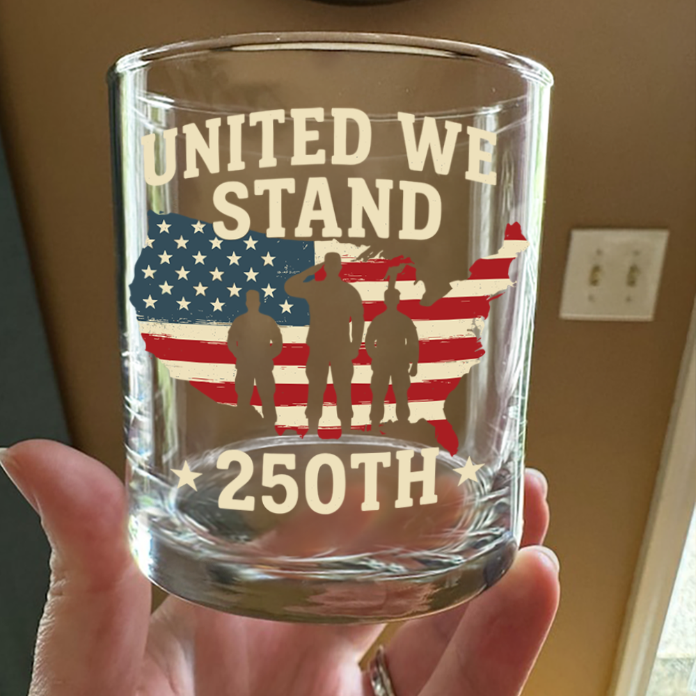 United We Stand 250th Anniversary USA Veteran Whiskey Glass HA75 897310 - Image 4