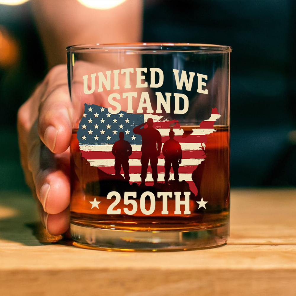 United We Stand 250th Anniversary USA Veteran Whiskey Glass HA75 897310 - Image 6