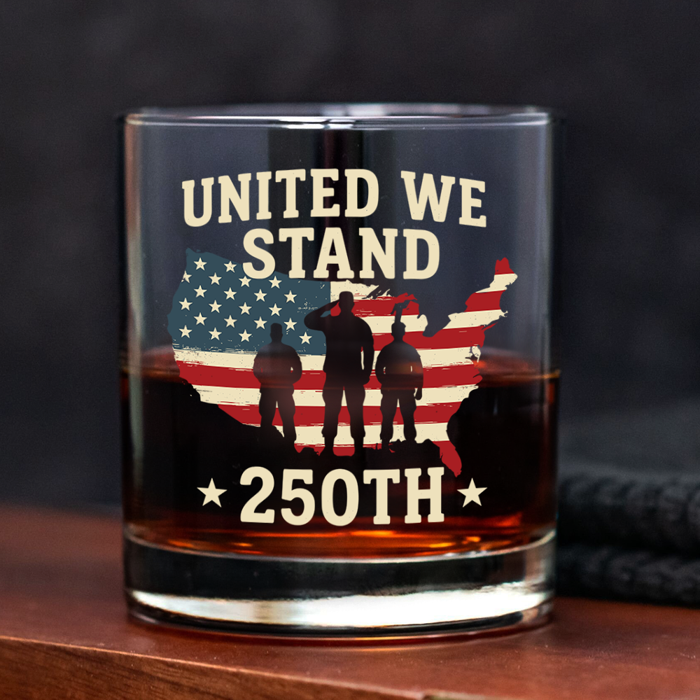 United We Stand 250th Anniversary USA Veteran Whiskey Glass HA75 897310 - Image 8