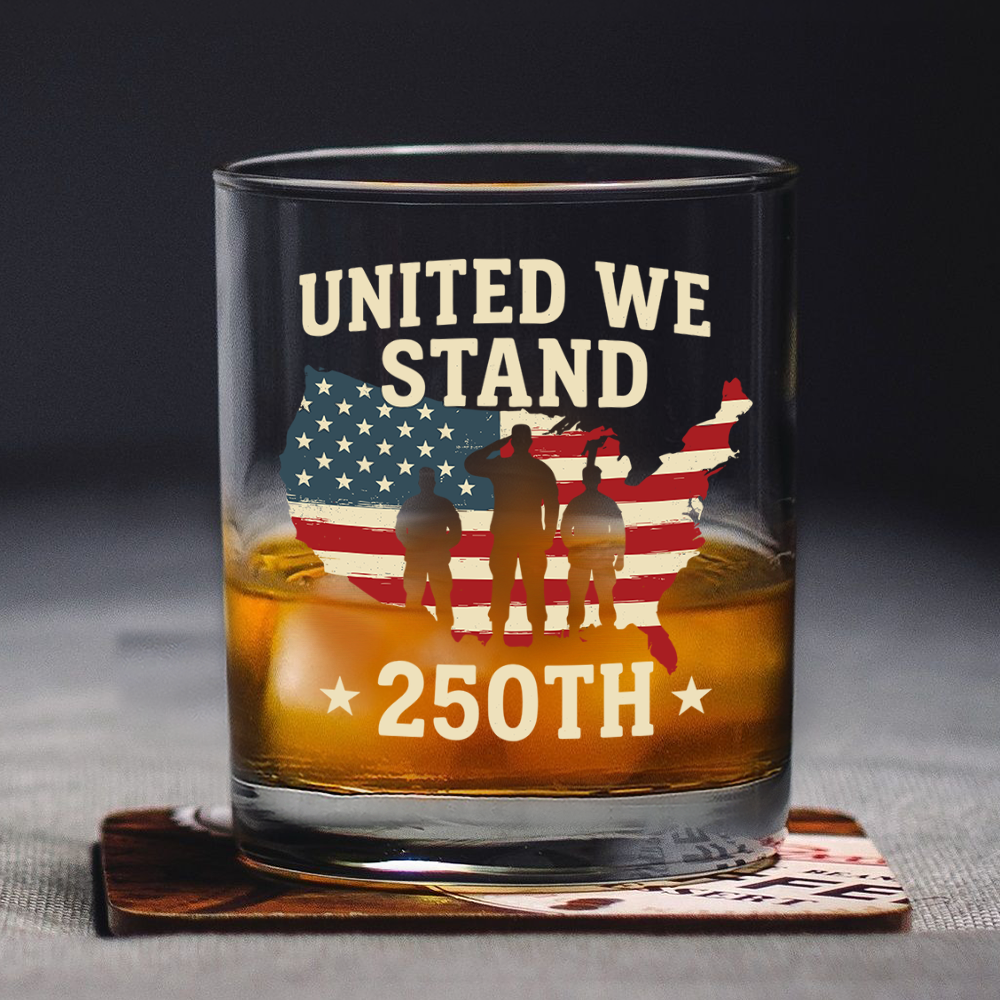United We Stand 250th Anniversary USA Veteran Whiskey Glass HA75 897310 - Image 9