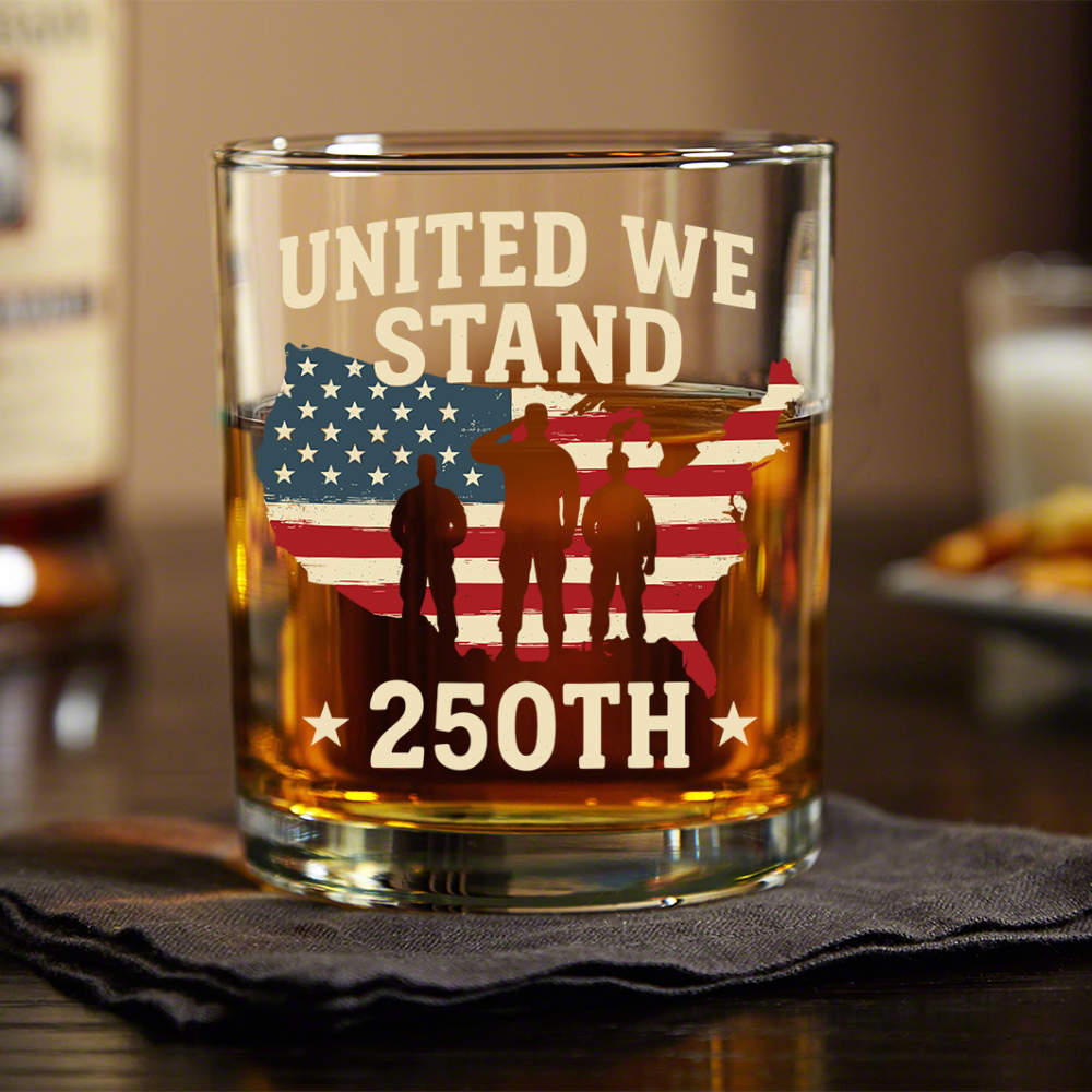 United We Stand 250th Anniversary USA Veteran Whiskey Glass HA75 897310 - Image 5