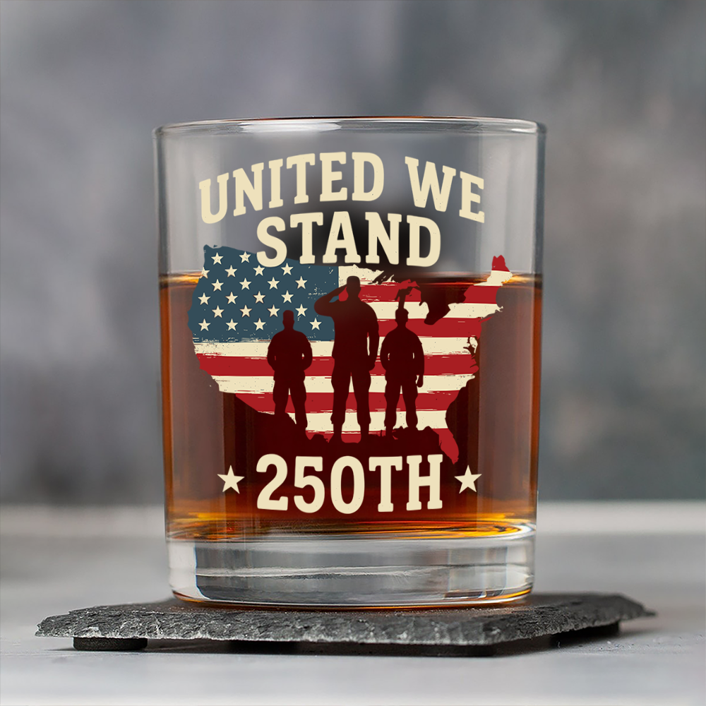 United We Stand 250th Anniversary USA Veteran Whiskey Glass HA75 897310 - Image 7