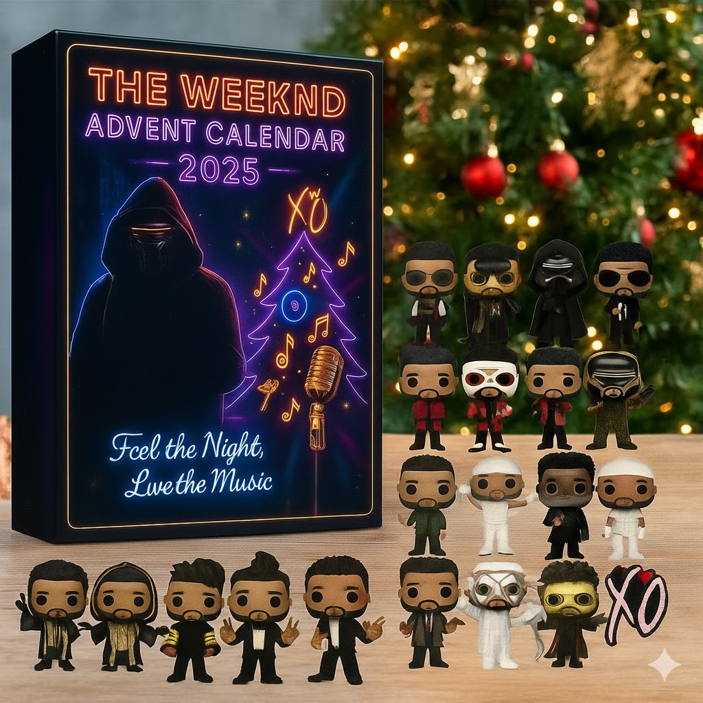 The Weeknd Advent Calendar, Christmas Countdown Advent Calendar Gift Box With 24 Acrylic Ornaments