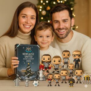 Newcastle United Advent Calendar 2025, Christmas Countdown Advent Calendar Gift Box With 24 Acrylic Ornaments