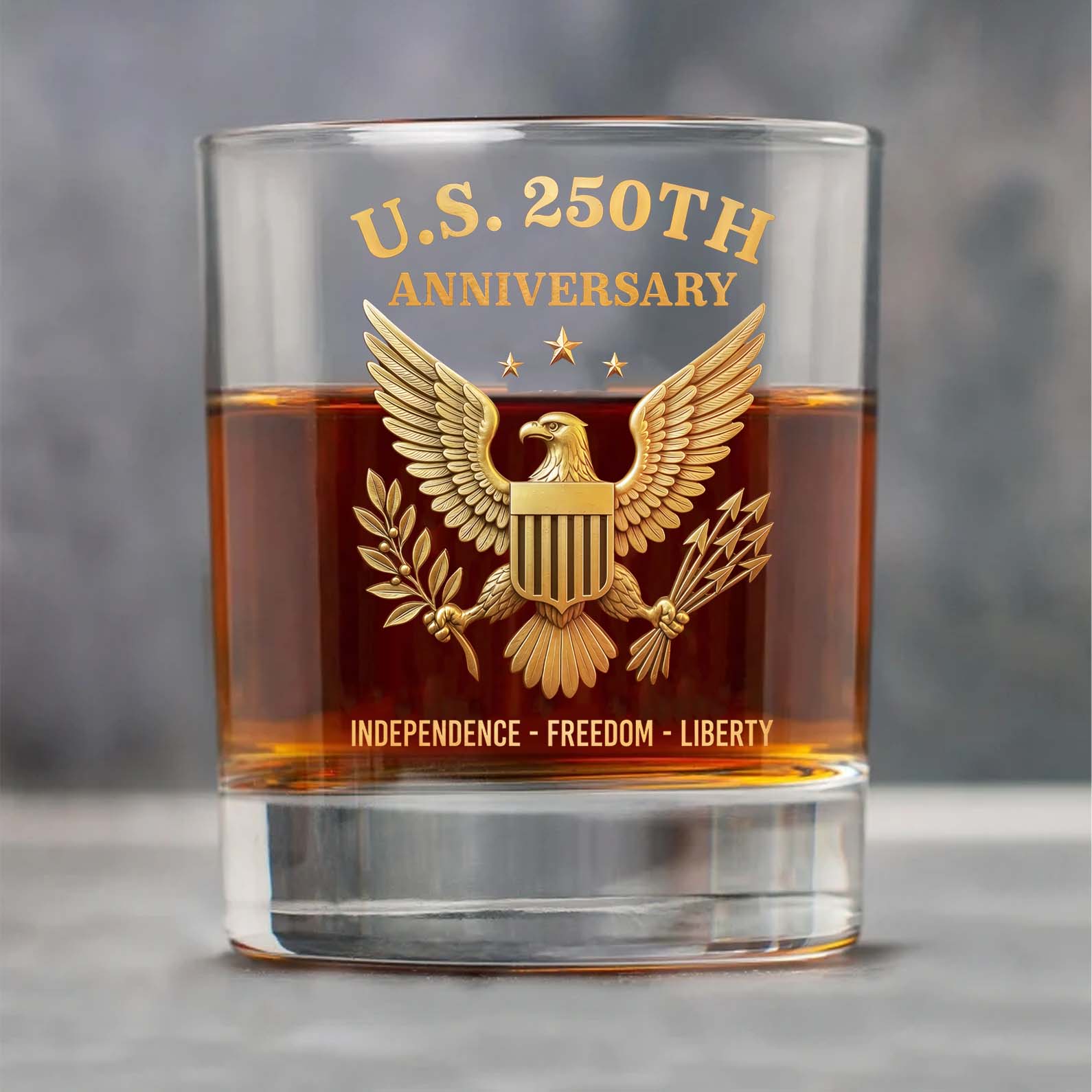 U.S. 250 Years Anniversary Whiskey Glass | Happy 250th Birthday America | Independence Day Gift | Patriotic 4th of July Whiskey Glass Beer Glass 682714 - Image 5
