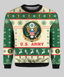 Alternative view of US Army Proudly Served Veterans Ugly Christmas Sweater