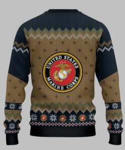 Alternative view of US Marine Veteran Ugly Sweater 2025 Christmas