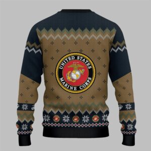 Alternative view of US Marine Veteran Ugly Sweater 2025 Christmas - Grishko.com
