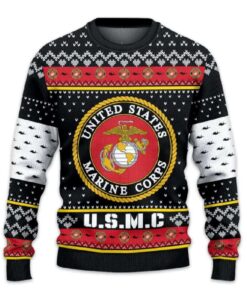 US MARINES 250th Years Of Service Ugly Christmas Sweater