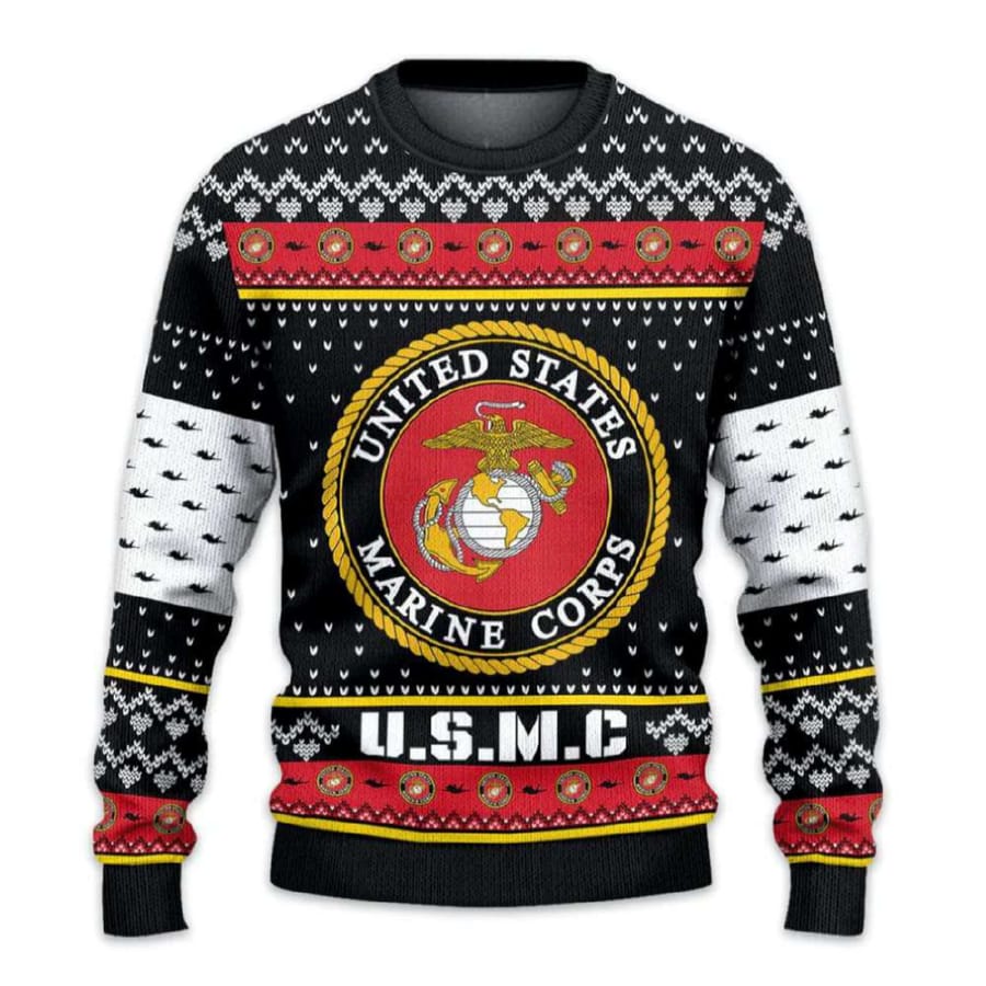 US MARINES 250th Years Of Service Ugly Christmas Sweater