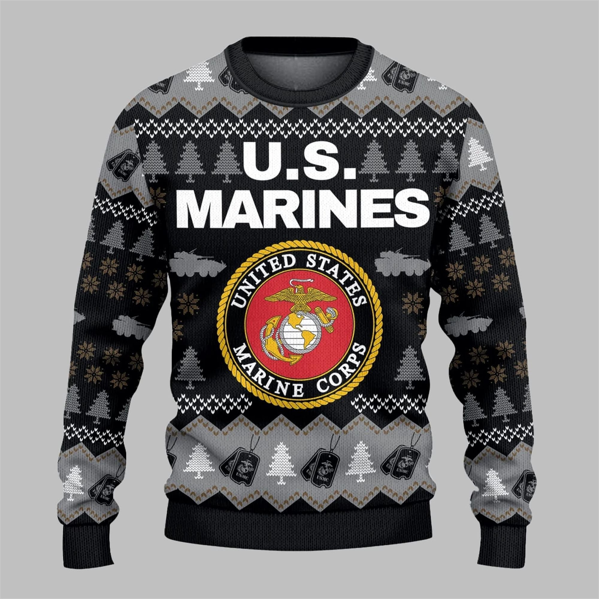 US Marines Ugly Sweater 2025 Christmas - Grishko.com