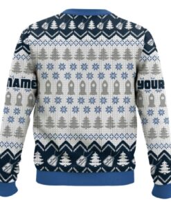 Alternative view of US Space Force Custom Name Ugly Christmas Sweater