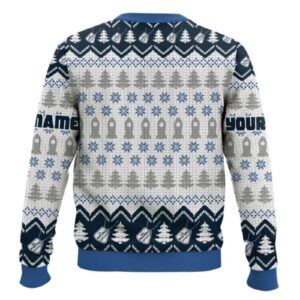 Alternative view of US Space Force Custom Name Ugly Christmas Sweater