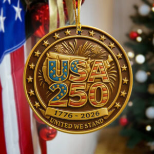 Alternative view of USA 250 Anniversary 1776-2026 United Westand Ceramic Ornament HO82 900174