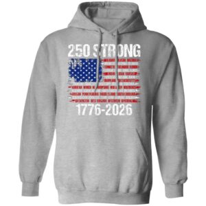 Alternative view of USA 250 Strong Flag American States Patriotic Dark Shirt LM32 895333