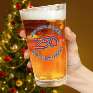Alternative view of USA 250 Years Of Independence Beer Glass CH07 896770