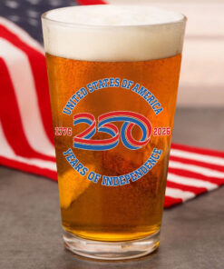 USA 250 Years Of Independence Beer Glass