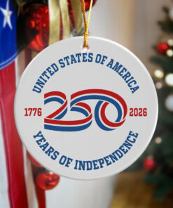 Alternative view of USA 250 Years Of Independence Ornament