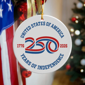 Alternative view of USA 250 Years Of Independence Ornament CH07 896772