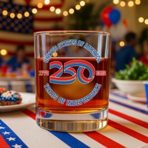 Alternative view of USA 250 Years Of Independence Whiskey Glass CH07 896768