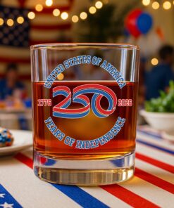 Alternative view of USA 250 Years Of Independence Whiskey Glass