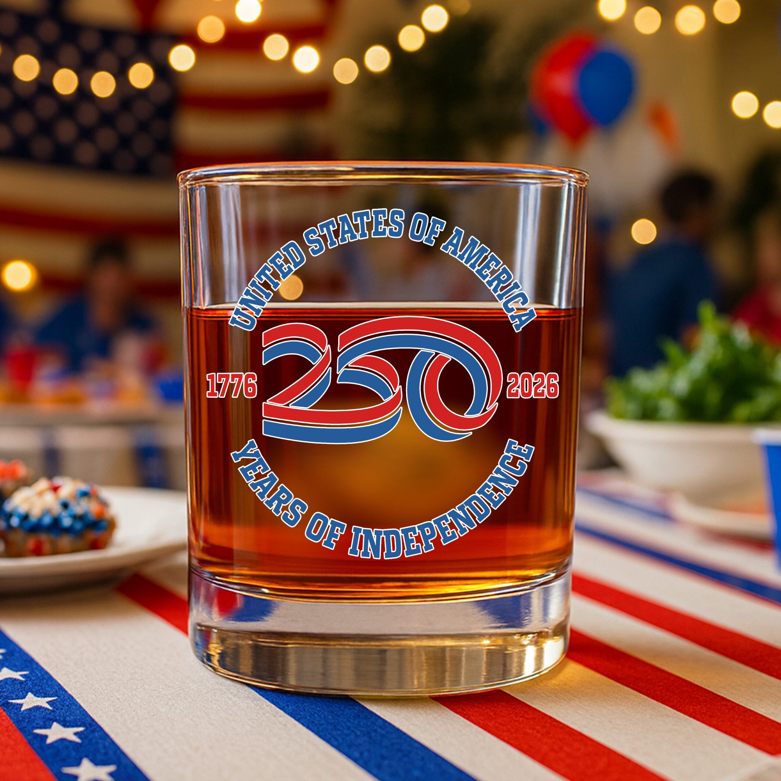 USA 250 Years Of Independence Whiskey Glass CH07 896768 - Image 2