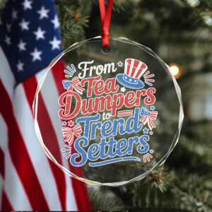 Alternative view of USA 250th Anniversary 250 Years of Freedom America Glass Ornament HO82 894528