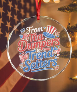 USA 250th Anniversary 250 Years of Freedom America Glass Ornament