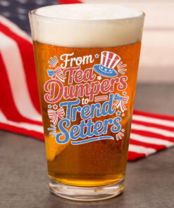 USA 250th Anniversary 250 Years of Freedom America Print Beer Glass